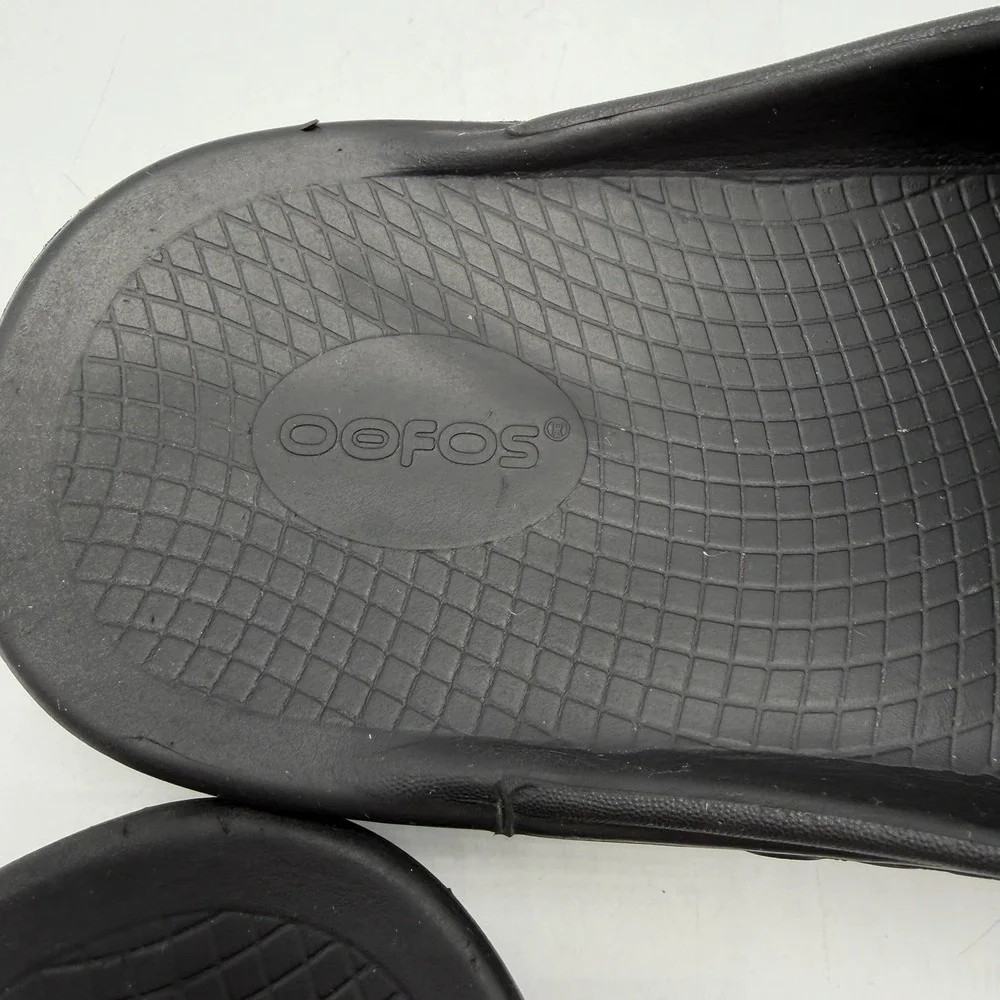 Oofos OOah Slide Sandal Mens 13 Black Comfort Recovery Sandals